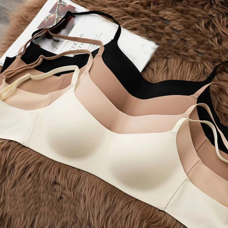 1pcs Girls Seamless One-piece Type Bra Adolescent Ultrathin Push-up Bra Tube Top Female No Steel Ring Underwear Student Bralette