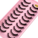 10 Pairs Natural 3d Mink Lashes Soft False Eyelashes Cross Messy Dense Eye Lashes Extension Makeup Faux Cils Maquillaje
