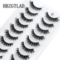 10 Pairs Natural 3d Mink Lashes Soft False Eyelashes Cross Messy Dense Eye Lashes Extension Makeup Faux Cils Maquillaje