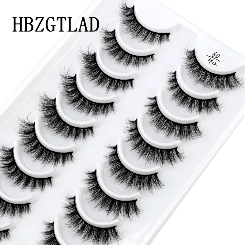 10 Pairs Natural 3d Mink Lashes Soft False Eyelashes Cross Messy Dense Eye Lashes Extension Makeup Faux Cils Maquillaje