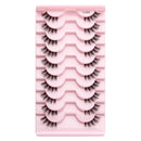 3/10 pairs Natural Lashes Mink Fluffy False Eyelashes Make up Tools Wispy Half Eyelashes 3D Cat Eye Eyelash Extensions Faux Cils