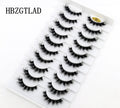 10 Pairs Natural 3d Mink Lashes Soft False Eyelashes Cross Messy Dense Eye Lashes Extension Makeup Faux Cils Maquillaje
