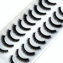 10 Pairs Natural 3d Mink Lashes Soft False Eyelashes Cross Messy Dense Eye Lashes Extension Makeup Faux Cils Maquillaje