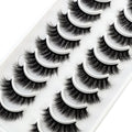 10 Pairs Natural 3d Mink Lashes Soft False Eyelashes Cross Messy Dense Eye Lashes Extension Makeup Faux Cils Maquillaje