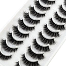 10 Pairs Natural 3d Mink Lashes Soft False Eyelashes Cross Messy Dense Eye Lashes Extension Makeup Faux Cils Maquillaje