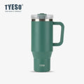 Tyeso 900/1200ML Tumbler Bottle Stainless Steel Car Mug With Handle Straw Thermal Iced Travel Vacuum Insulated Coffee Hot Cup